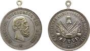 vor 1914 tragebare Medaille Bronze vergoldet Friedrich I. (1852-1907) - mit Gott für Kaiser Fürst und Vaterland, Baden, Büste nach rechts / Armaturen und Sc -