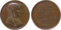 Italien Suitenmedaille Bronze Petrarca Franciscus (1304-1374) - italienischer Dichter, Büste nach rechts / Mehrzeiler, v. Jeuffroy, ca. 41 MM, Rand: MO -