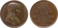 Italien Suitenmedaille Bronze Petrarca Franciscus (1304-1374) - italienischer Dichter, Büste nach rechts / Mehrzeiler, v. Jeuffroy, ca. 41,3 MM, Rand: -