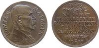 Tschechoslowakei Medaille Bronze Masaryk Thomas Garrigue (1850-1937), auf seinen 85. Geburtstag, v. Spaniel, ca. 50 MM -