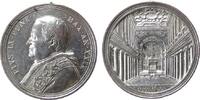 Vatikan Medaille Bronze versilbert Pius IX (1846-1878) - auf den Abschluß der Restaurierung von Santa Maria in Tastevere, Brustbild nach links / -