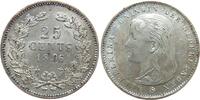 Niederlande 25 Cents Ag Wilhelmina I, Schulman 851, selten -