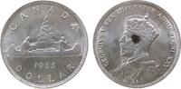 Kanada 1 Dollar Ag Georg V, Silberjubiläum, Fleck -