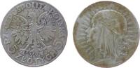 Polen 5 Zlotych Ag Jadwiga, mit Mzz, Parch. 116, fleckig -