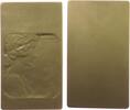 Österreich Plakette Bronze Geologischer Kongress in Österreich - Geologorvm Conventvs Avstria, ca. 26,6 x 46 MM, Signatur: D, Schrift schwach ausgep -