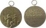 tragbare Medaille Bronze vergoldet Quellenburg - Komp. Quellenburg 1932, Schützen im Schießstand / Gravur, ca. 40,5 MM aEF