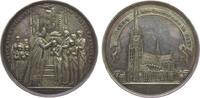 Religion Medaille Silber Firmung - Maria Empfängnisdom in Linz, Firmungsszene / Dom, v. L. Zimpel, ca. 39 MM, ca. 24,84 Gramm, Patina -