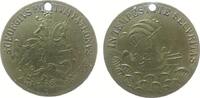 St.Georgs Taler tragbare Medaille Messing St. Georgstaler, Kremnitz, der heilige Georg reitet nach rechts und tötet den Drachen mit der Lanze / Christus mit Apost -