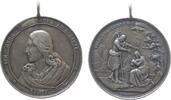 Taufe tragbare Medaille Silber Taufe Christi, Brustbild nach links / Johannes tauft Christus am Jordan - darüber heiliger Geist in Gestalt einer Taube, -