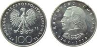 Polen 100 Zlotych Ag Pulaski, etwas fleckig -