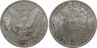 USA Dollar 1882 Ag Morgan, S (San Francisco), winziger Randfehler, leichte Patina fast stgl