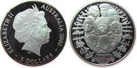 Australien 5 Dollar Ag Olympiade, Einwanderer, minimale Flecken, Patina -