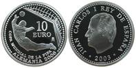 Spanien 10 Euro Ag Torwart beim Sprung, Fußballweltmeisterschaft in Deutschland 2006 -
