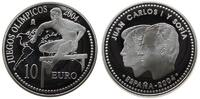 Spanien 10 Euro Ag Olympiade Athen - Hürdenläufer, winziger Fleck -