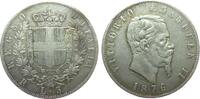 Italien 5 Lire Ag Emanuel II, R (Rom) -