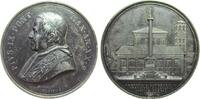 Vatikan Medaille Silber Pius IX (1846-1870) - auf die Errichtung der Säule vor San Lorenzo Fuori le Mura, Büste nach links / Säule vor Kirche, I. -