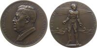 Luftfahrt Bronze Eckener Hugo - für Verdienste um die Zeppelin-Eckener-Spende, Führer des LZ 126 bei der Amerikafahrt, Büste nach links /  Medaille 1