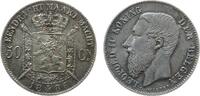 Belgien 50 Centimes Ag Leopold II, Der Belgen -