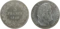 Frankreich 5 Francs Ag Louis Philippe I, BB (Strasbourg), berieben -