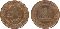 Napoleon Medaille Bronze Napoleon III (1852-1870) - satirische Medaille, Spottmedaille, Napoleon mit Pickelhaube und Halseisen (Sedan) ohne Kette -