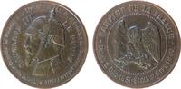 Napoleon Medaille Bronze Napoleon III (1852-1870) - satirische Medaille, Spottmedaille, Sedan, Napoleon mit Pickelhaube ohne Halseisen und Kette / -