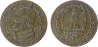 Napoleon Medaille Bronze Napoleon III (1852-1870) - satirische Medaille, Spottmedaille, Sedan, Napoleon mit Pickelhaube und Halseisen (Sedan) / Va -