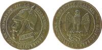 Napoleon Medaille Bronze Napoleon III (1852-1870) - satirische Medaille, Spottmedaille, Sedan, Napoleon mit Pickelhaube und Halseisen (Sedan) / Va -