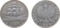 Polen 2 Zlote Ag Segelschiff, Parch. 112 -