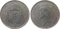 20 Francs 1931 Belgien Ni Albert I (1909-1934), der Belgen, kleine Randfehler fast ss