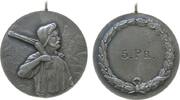 Medaille o.J. Schützen Silber Schützenmedaille, Wilhelm Tell mit geschulterer Armbrust in Alpenlandschaft / Punze: 5. PR., ca. 28 MM, ca. 9,4 Gra...