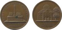 Städte Medaille Bronze Wolfenbüttel - auf die 400-Jahrfeier der Erfindung des Buchdrucks, Bibliothekgebäude / Altar mit zwei Büchern und Leuchte -