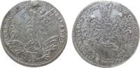 Michaelspfennig 1720 o.J. Schweiz Silber Beromünster Chorherrenstift, behelmter Stiftsschild zwischen Palm- und Lorbeerzweig / St. Michael bekämp...