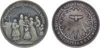 Reformation / Religion Medaille Silber Firmung, Firmszene Durch die Auflegung Ihrer Hände / Taube im Strahlenkranz - Empfangen Sie den Heiligen Geist, v. Dr -