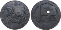 Drittes Reich Medaille Zink Düsseldorf - auf den Reichswettkampf des NS-Fliegerkorps, stürmende Soldaten im Feld nach links - oben ein Lastensegler / R -