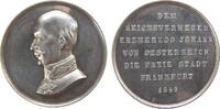 Frankfurt Silber Johann Erzherzog von Österreich - Widmung der Stadt Frankfurt auf seine Wahl zum Reichsverweser, Brustbild nach links / M Medaille 1