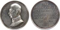 Frankfurt Medaille Silber Johann Erzherzog von Österreich - Widmung der Stadt Frankfurt auf seine Wahl zum Reichsverweser, Brustbild nach links / M -