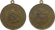 tragbare Medaille 1886 Schützen Bronze Weimar - auf das 150. Jubiläumsfest und Fahnenweihe, Büchsen-Schützen-Comp., Zielscheine hinter Flinte / g...