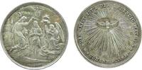 Taufe Medaille Silber Taufe Christi, Johannes dem Täufer tauft Christus im Jordan - daneben Engel - darüber heiliger Geist in Gestalt einer Tau -