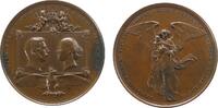 Medaille 1859 Wilhelm II. (1888-1918) Bronze Wilhelm II. (1888-1918) - auf seine Geburt, Brandenburg-Preußen, In einer Kartusche die Büsten der E...