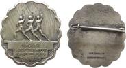 Sport Abzeichen Bronze versilbert Bamberg - auf das 16. Bayerische Landesturnfest, drei Athleten über Schrift, einseitig, v. Poellath, ca. 41,5 -
