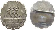 Sport Abzeichen Bronze versilbert Bamberg - auf das 16. Bayerische Landesturnfest, drei Athleten über Schrift, einseitig, v. Poellath, ca. 41,5 -