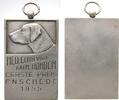 Niederlande tragbare Plakette Bronze versilbert Eschede - Dalmatiner Hundeclub, Hundekopf - erster Preis / leer, ca. 40 x 60 MM -
