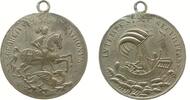 St.Georgs Taler tragbare Medaille Bronze St. Georgstaler, Kremnitz, der heilige Georg reitet nach rechts und tötet den Drachen mit der Lanze / Christus mit Aposte -