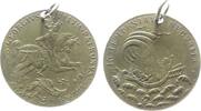 St.Georgs Taler tragbare Medaille Bronze St. Georgstaler, Kremnitz, der heilige Georg reitet nach rechts und tötet den Drachen mit der Lanze / Christus mit Aposte -