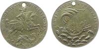 St.Georgs Taler Medaille Bronze St. Georgstaler, Kremnitz, der heilige Georg reitet nach rechts und tötet den Drachen mit der Lanze / Christus mit Aposte -