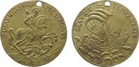 St.Georgs Taler Medaille Bronze St. Georgstaler, Kremnitz, der heilige Georg reitet nach rechts und tötet den Drachen mit der Lanze / Christus mit Aposte -