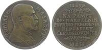 Tschechoslowakei Medaille 1935 Bronze Masaryk Thomas Garrigue (1850-1937... 38.45 &pound;  +  shipping