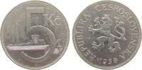 Tschechoslowakei 5 Korun 1938 Ni kleine Randfehler ss 2.56 &pound;  +  shipping