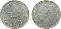 Niederlande 10 Cent 1898 Ag Wilhelmina I, Schulman 883, etwas berieben f... 51.27 &pound;  +  shipping