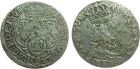 Polen 6 Gröscher Ag Johann Casimir (1649-1668), Bromberg, TT -
